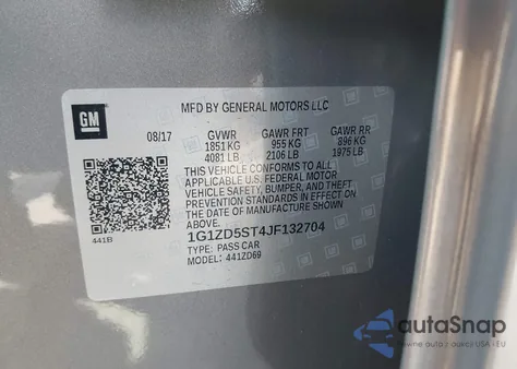 2018 Chevrolet Malibu Lt from USA, damaged, VIN 1G1ZD5ST4JF132704